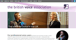 Desktop Screenshot of britishvoiceassociation.org.uk